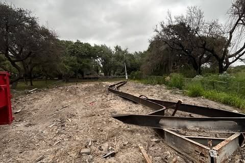 Cleared site after demolition and haul away